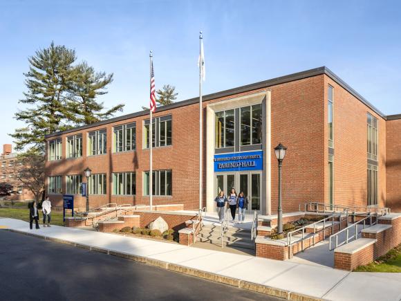 Parenzo Hall exterior, photography credit Anton Grassl.