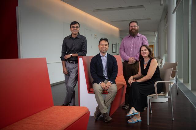 Subramanain Vaitheeswaran, Mao-Lun Weng, Jesse Johnson and Kimberly Berman STEM faculty