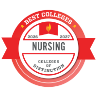 Colleges of Distinction 2026-2027 Best Colleges Nursing badge.
